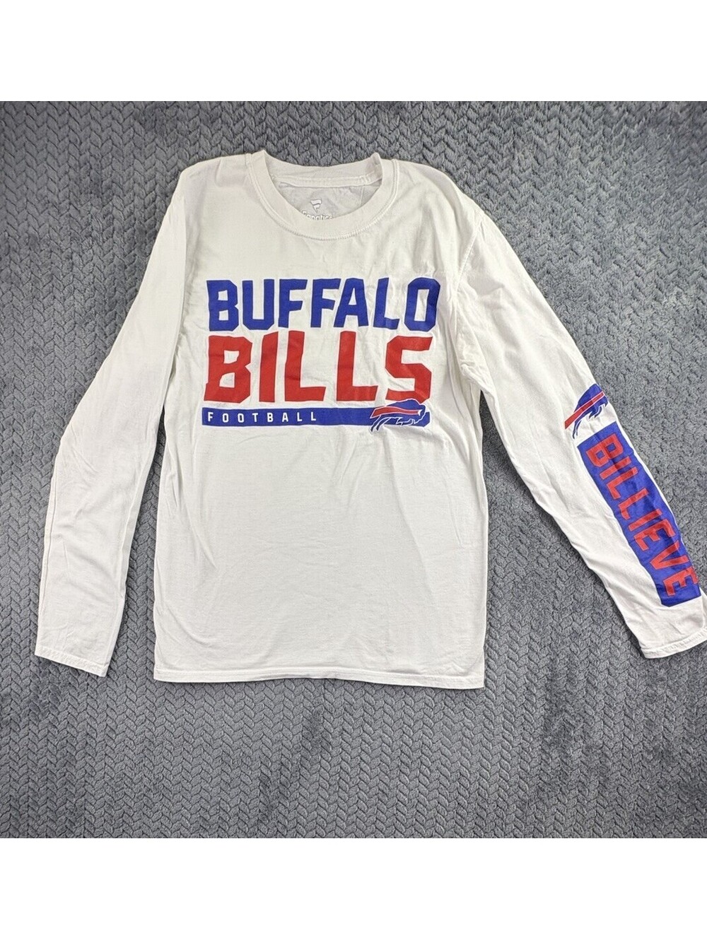 Fanatics Buffalo Bills Long Sleeve White Shirt Size Small NFL Football 0053